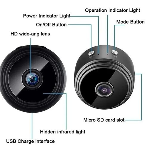 Mini wireless surveillance camera, WiFi, security monitoring, remote monitor, camera, video, smart home, A9