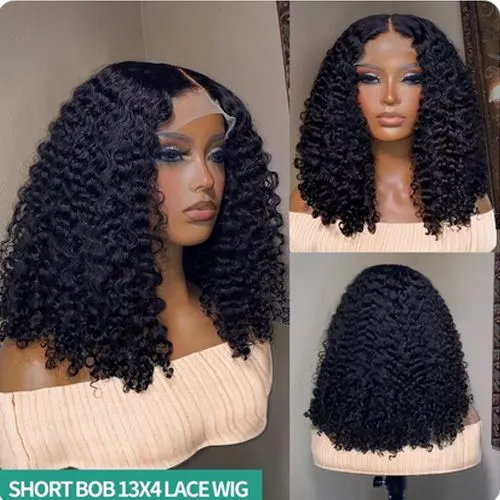 Curly Human Hair Wig 13x4  Lace Frontal Wig Deep Wave Lace Front Human Hair Wigs 6A Cheap Hair Wig Remy For Black Women