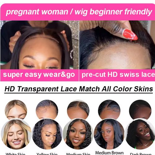 Body Wave Lace Front Human Hair Wigs 13X4 HD Transparent Lace Frontal Wig PrePlucked 4x4 Brazilian Body Wave Closure Wig