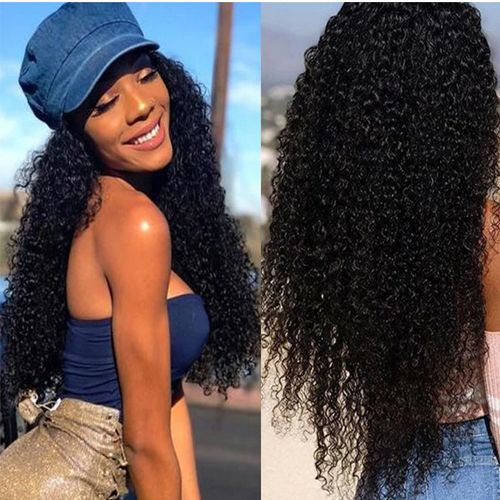 6+1PCS Human Hair Bundles with Closure Afro Kinky Curly Human Hair Bundles Curly Hair Bundles Brazilian Natural Black Remy Hair 100% H14+161+18 inch