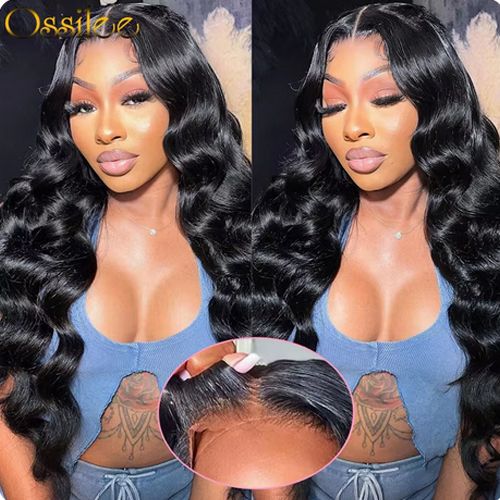 Pre Cut Lace Wig Human Hair Ready to Wear 4x4 Transparen Lace Frontal Wigs Body Wave 4x4 Closure Wigs  Full Lace Wig Human Hair