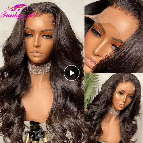 Body Wave 4x4 Transparent Lace Front Bob Wig Human Hair Wigs 180 Short LooseBody Wave TPart Lace Frontal Bob Wigs For Women