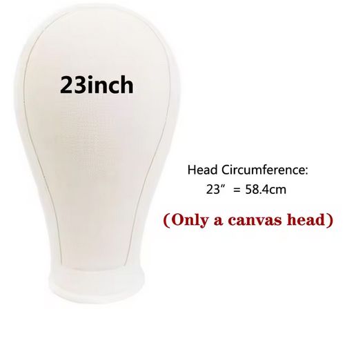 Canvas Wig Head Wig Stand 23inch Mannequin Head for Hairstyling Displaying Making Wig Stand With Head Wig Supports Holder