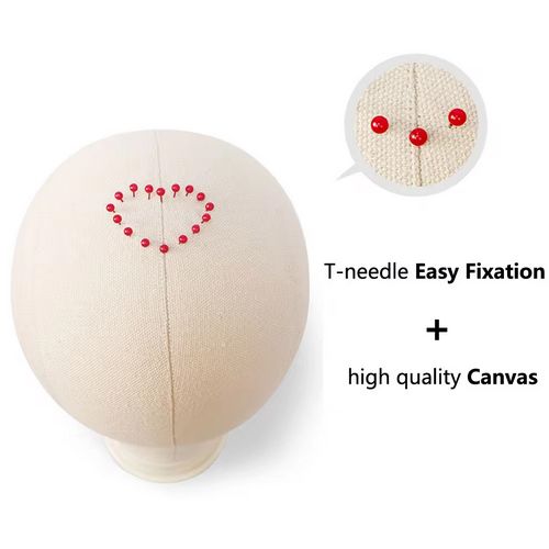 Canvas Wig Head Wig Stand 23inch Mannequin Head for Hairstyling Displaying Making Wig Stand With Head Wig Supports Holder