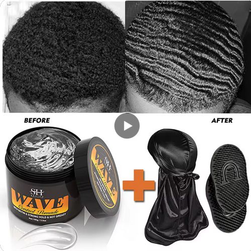 360 Wavy Frizz Control Gel Strong Hold Nourishing Scalp Wave Cream Natural Anti-Hair Loss Clay Hair Pomade for African Black Men