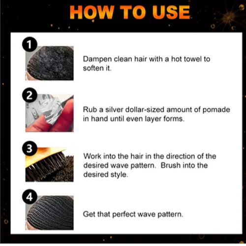 360 Wavy Frizz Control Gel Strong Hold Nourishing Scalp Wave Cream Natural Anti-Hair Loss Clay Hair Pomade for African Black Men