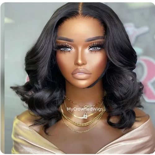 Body Wave Human Hair Short Bob Wigs T Part Lace Front Wig Pre Plucked Brazilian Remy 100% Real Hair