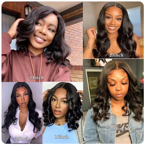Body Wave Human Hair Short Bob Wigs T Part Lace Front Wig Pre Plucked Brazilian Remy 100% Real Hair