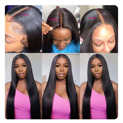 14 16 18 inch Straight Human Hair Bundles With Closure Brazilian Raw Hair Weave Bundles With 4x4 Deep Part Closure and Bundles 6+1PCS in parcel