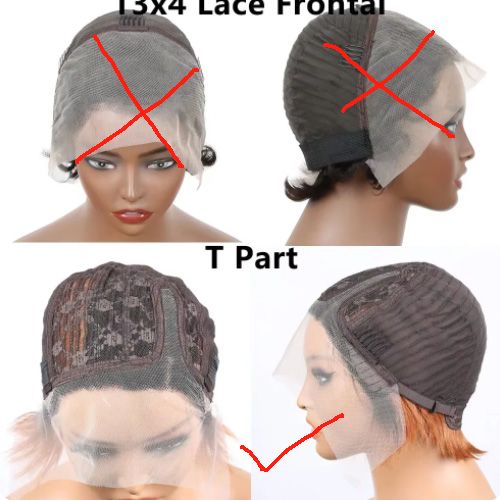 Short Bob Wig Pixie Cut Wig Straight Human Hair Wigs 13x1 Transparent Lace Fronta Wig For Women Highlight Straight Pixie Cut Wig