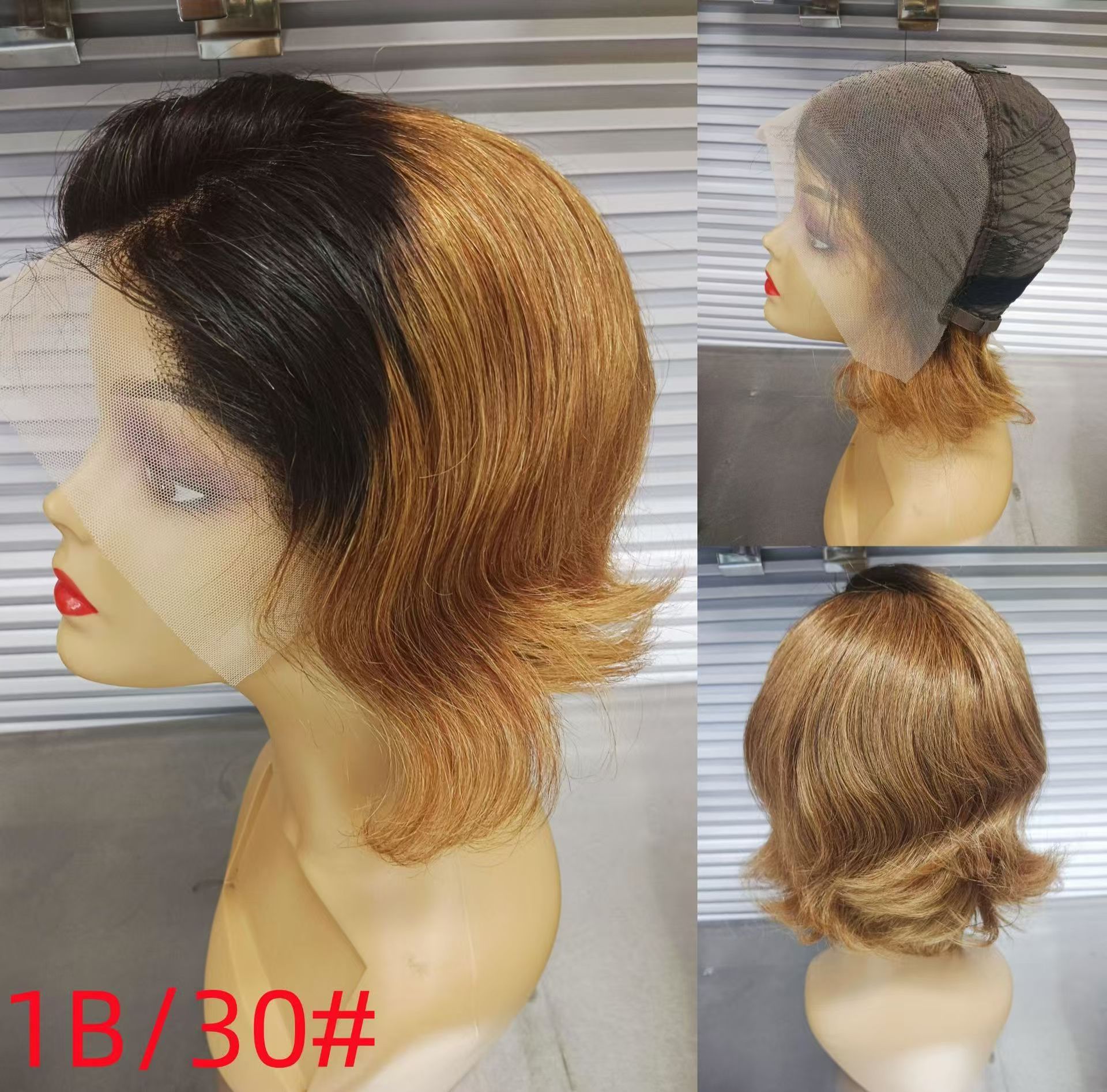 Black Short Body Wave Lace Front Wigs Glueless Natural Wave Synthetic Heat Resistant Fiber Hair Wig With Baby Hair 8 Inch