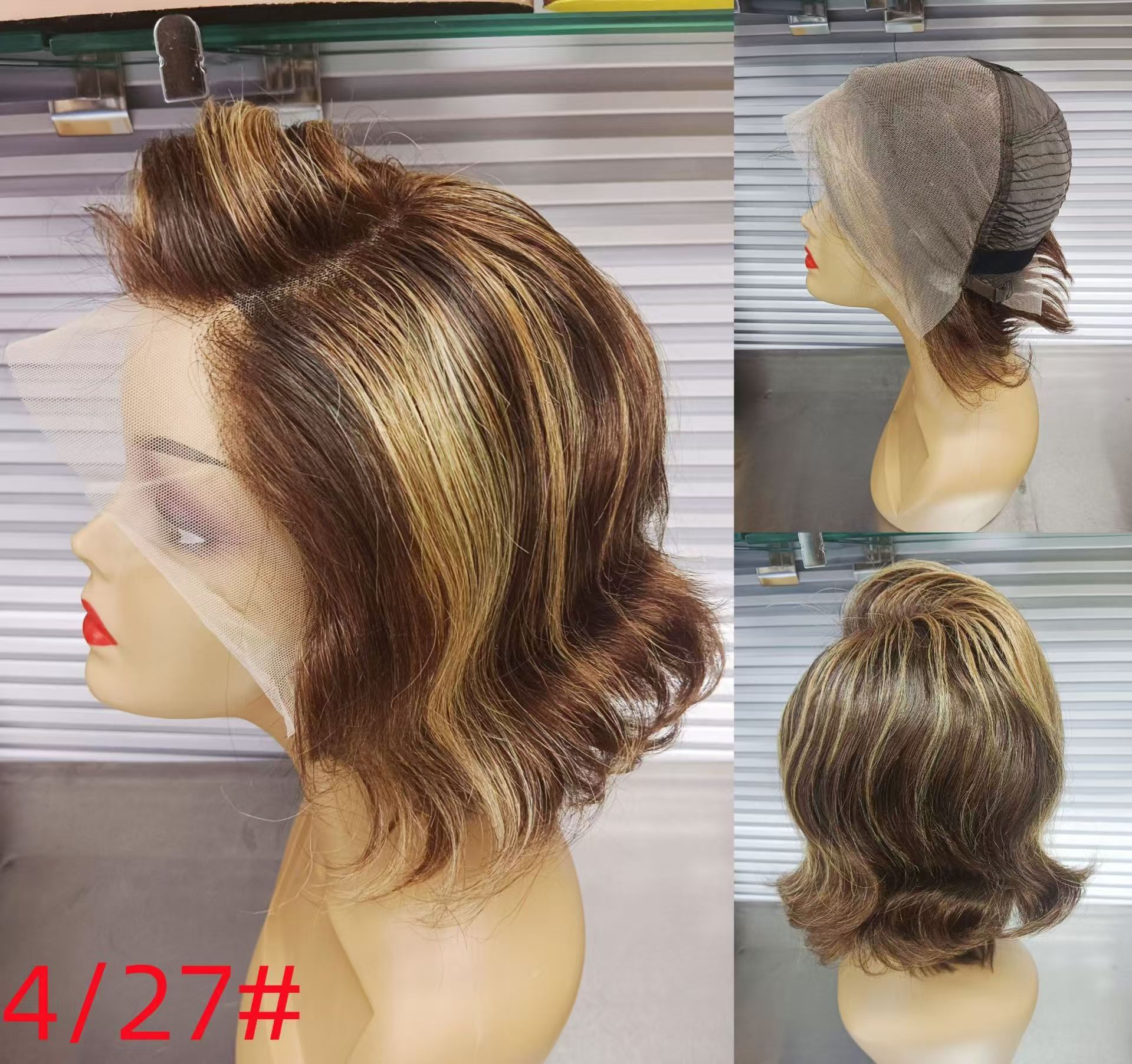 Black Short Body Wave Lace Front Wigs Glueless Natural Wave Synthetic Heat Resistant Fiber Hair Wig With Baby Hair 8 Inch