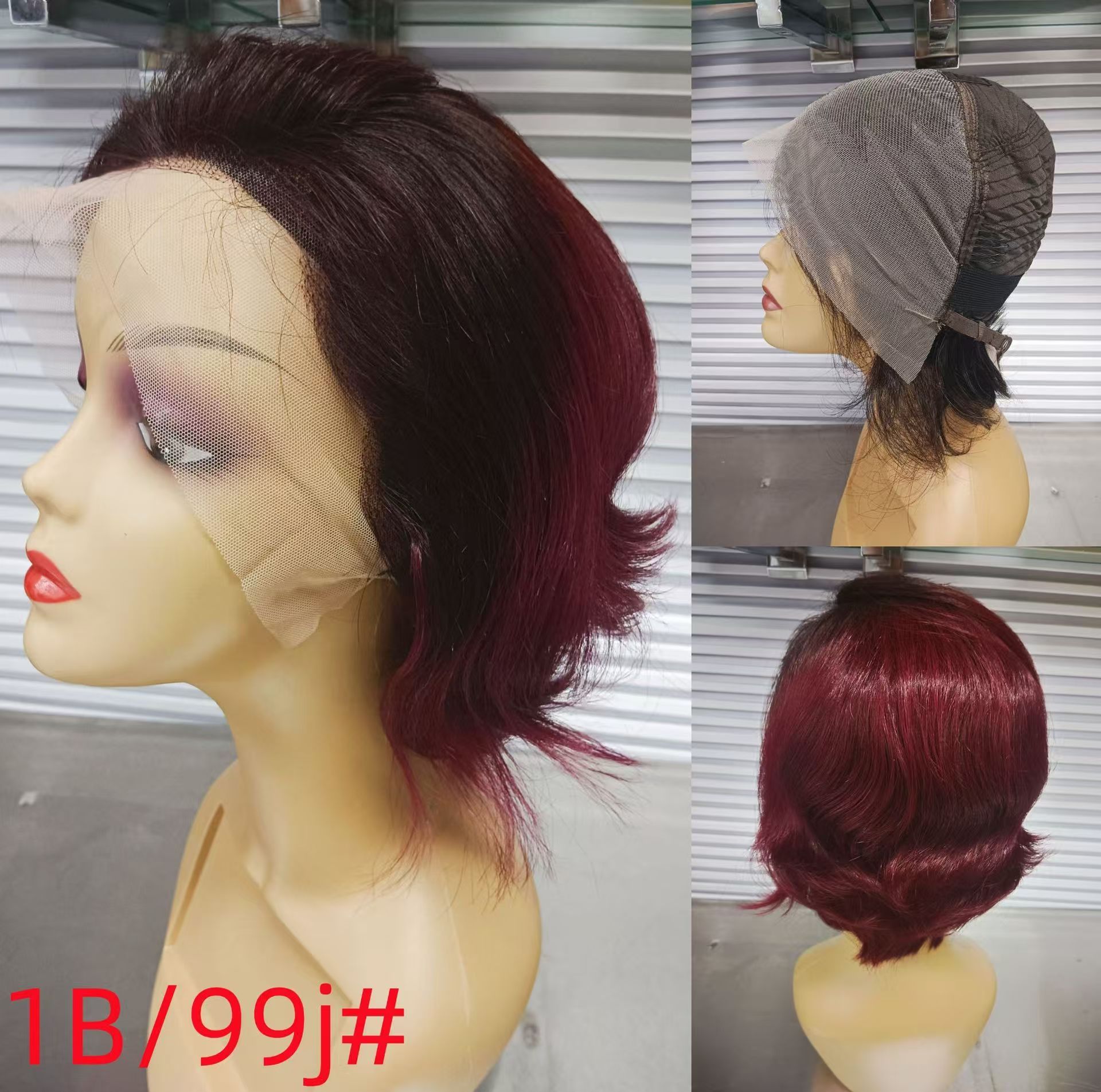 Black Short Body Wave Lace Front Wigs Glueless Natural Wave Synthetic Heat Resistant Fiber Hair Wig With Baby Hair 8 Inch