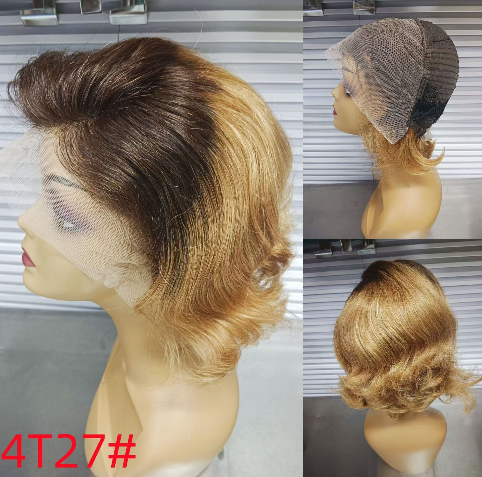 Black Short Body Wave Lace Front Wigs Glueless Natural Wave Synthetic Heat Resistant Fiber Hair Wig With Baby Hair 8 Inch