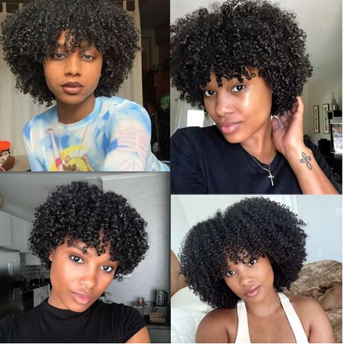 Short Wigs Human Hair Wigs For Women Pixie Cut Human Hair Finger Wave Wig Natural Color Glueless 13x1 Side Part Lace Frontal Wig