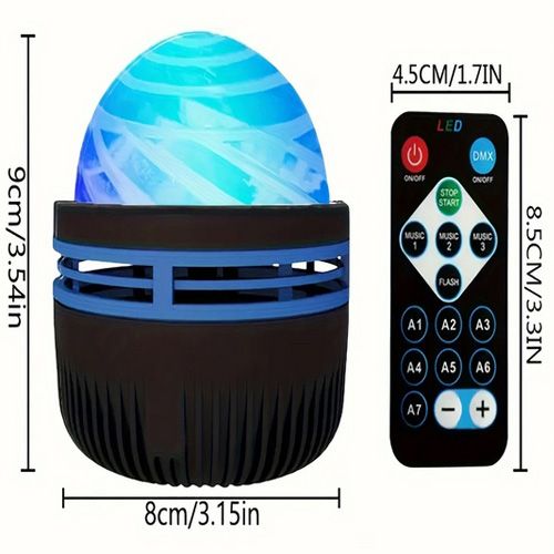 Starry Sky Galaxy Lamp Projector LED Night Light Remote Control Sound Active 5V USB Charging 7 Modes for Kids Room Party Decor
