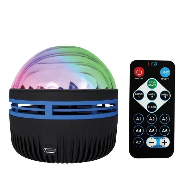 Starry Sky Galaxy Lamp Projector LED Night Light Remote Control Sound Active 5V USB Charging 7 Modes for Kids Room Party Decor
