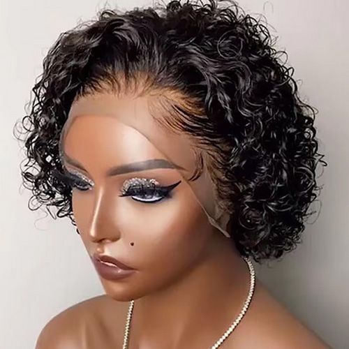 Pixie Cut Wig Human Hair 13x1 Lace Frontal Wigs Human Hair Short Bob Human Hair Wigs For Black Women Lace Front Human Hair Wig