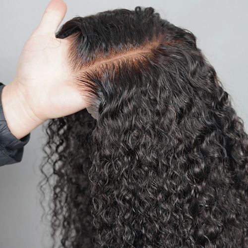 Glueless Curly Wigs Human Hair Ready to Wear and Go 4x4 Lace Closure Wigs Pre Cut Lace Deep Wave Cheap 6A Grade Hair Wig Pre Plucked