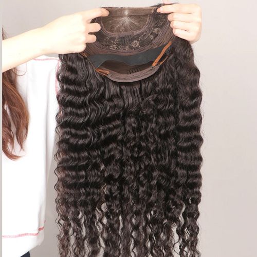 Glueless Curly Wigs Human Hair Ready to Wear and Go 4x4 Lace Closure Wigs Pre Cut Lace Deep Wave Cheap 6A Grade Hair Wig Pre Plucked