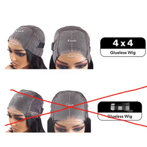 Wear Go Deep Wave 4x4 HD Lace Closure Wig with Pre Plucked Hairline Pre Cut Curly Glueless Wigs 6A Grade Cheap Quality Human Hair Ready to Wear