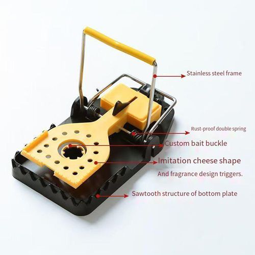 2PCS Medium Plastic Rat Trap Catching Mice Alive In A Cage Multi Type Pedal Type Reusable Mouse Catcher Indoor Outdoor Rat Trap