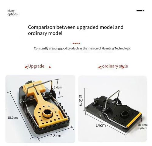 2PCS Medium Plastic Rat Trap Catching Mice Alive In A Cage Multi Type Pedal Type Reusable Mouse Catcher Indoor Outdoor Rat Trap
