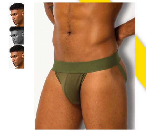 2PCS Sexy Men Underwear Briefs Athletic Jock Strap Supporter Gay Men's Jockstraps Solid 9 Colors M-XXL SIZE Logo Custom Supported