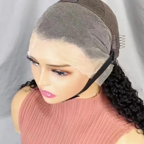 150 %Density Pixie Curly Remy Human Hair Wig 13x4 Transparent Lace Frontal 6ADouble Drawn Burmese Curly Virgin Hair for Women