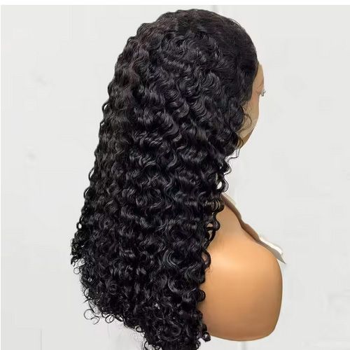 6A Double Drawn 180% Density 13x4 Lace Frontal Hair Wig Burmese Curl Human Hair Wigs Natural Color Curly Hair Wig Remy Hair Wig