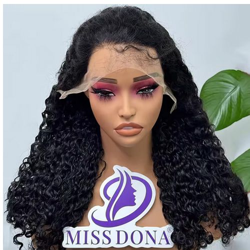 6A Double Drawn 180% Density 13x4 Lace Frontal Hair Wig Burmese Curl Human Hair Wigs Natural Color Curly Hair Wig Remy Hair Wig