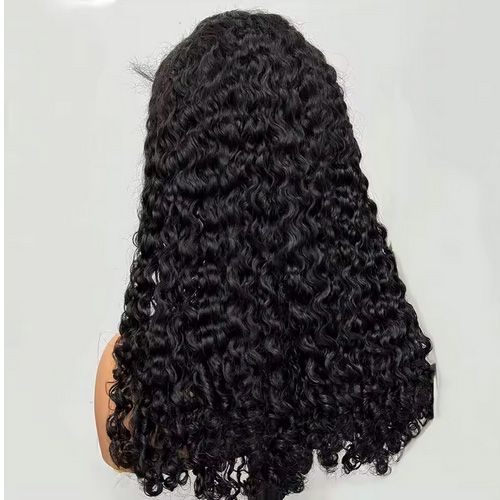 6A Double Drawn 180% Density 13x4 Lace Frontal Hair Wig Burmese Curl Human Hair Wigs Natural Color Curly Hair Wig Remy Hair Wig