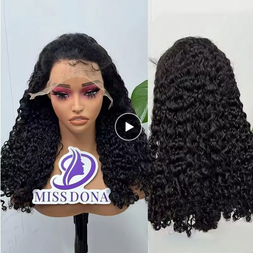 6A Double Drawn 180% Density 13x4 Lace Frontal Hair Wig Burmese Curl Human Hair Wigs Natural Color Curly Hair Wig Remy Hair Wig