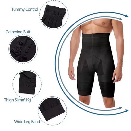 Men Body Shaper Tummy Control Shorts Shapewear Belly Girdle Boxer Briefs High Waisted Slimming Underwear Leg Compression Panties