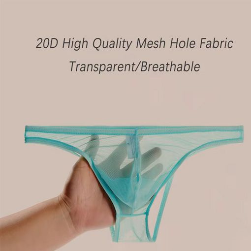 3Pcs/lot Men's Sexy See Through Briefs Mesh Sheer Transparent Seamless Panties Underwear Low-Rise Ultra-Thin Male Underpants
