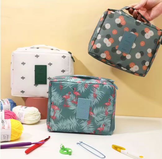 59Pcs/Set Crochet Set DIY Beginner Crochet Hook Kit With Storage Bag Material Pack Portable Sewing Knitting and Storage Tools