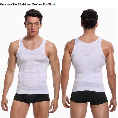 Mens Slimming Body Shaper Vest Shirt Abs Abdomen Slim Gym Workout Tummy Control Compression Tank Top Sleeveless Shapewear