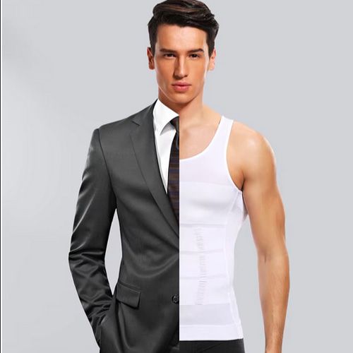 Mens Slimming Body Shaper Vest Shirt Abs Abdomen Slim Gym Workout Tummy Control Compression Tank Top Sleeveless Shapewear