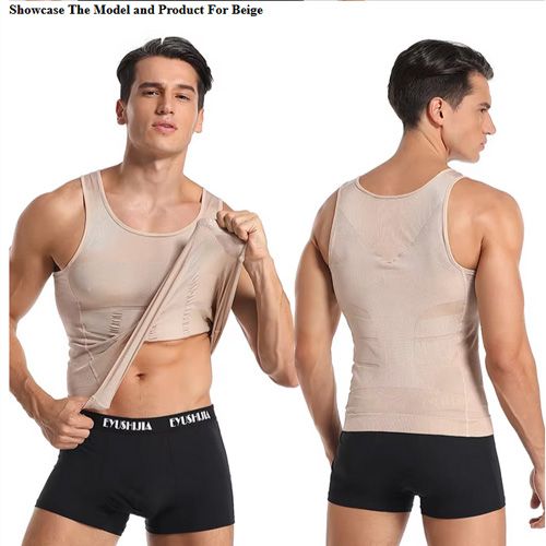 Mens Slimming Body Shaper Vest Shirt Abs Abdomen Slim Gym Workout Tummy Control Compression Tank Top Sleeveless Shapewear