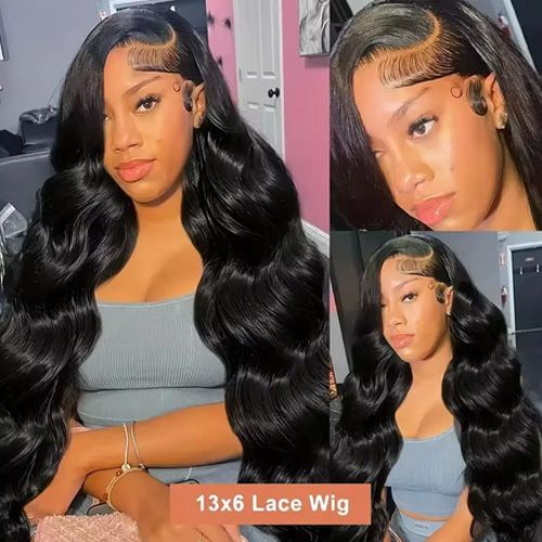 Body Wave 13x4 360 HD Transparent Lace Front Human Hair Wig 180% Density 10-30 Inch Lace Frontal Wigs For Women Pre Plucked