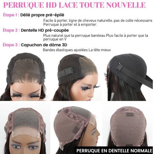Body Wave 13x4 360 HD Transparent Lace Front Human Hair Wig 180% Density 10-30 Inch Lace Frontal Wigs For Women Pre Plucked