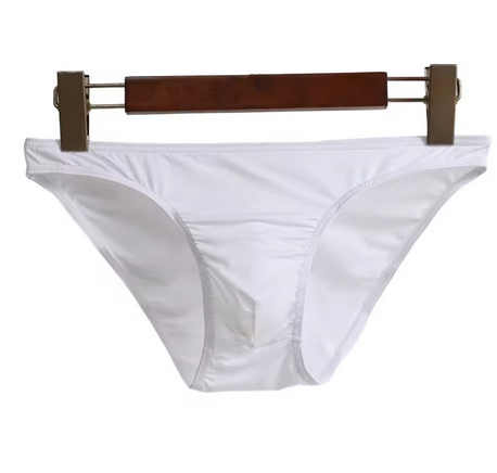 Soft Men Bulge Pouch Thong Men's Underwear Silk Sexy Briefs Plus Size Solid Color Basic Underpants Ultra-soft Lingerie Hombre