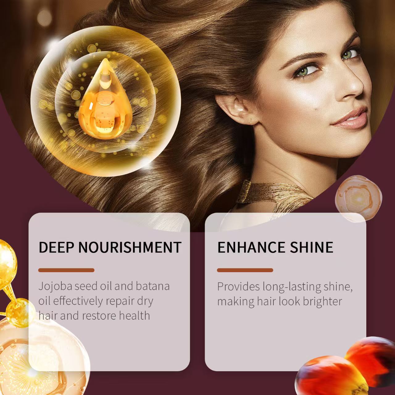 Eelhoe 100g /50GBatana Hair Oil Mask Anti Loss Breakage Natural Strengthen Hair Roots Fluffy Moisturizing Hair Care Conditioner