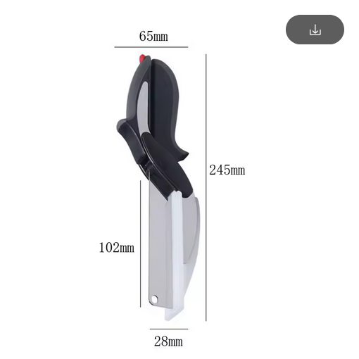 Stainless Steel Barbecue Steak Cutting Shear Household Vegetable Scissors 2 In 1 Multi Kitchen Tool Fruit Knife