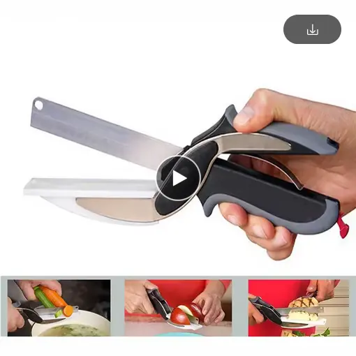 Stainless Steel Barbecue Steak Cutting Shear Household Vegetable Scissors 2 In 1 Multi Kitchen Tool Fruit Knife