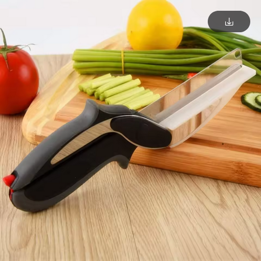 Stainless Steel Barbecue Steak Cutting Shear Household Vegetable Scissors 2 In 1 Multi Kitchen Tool Fruit Knife
