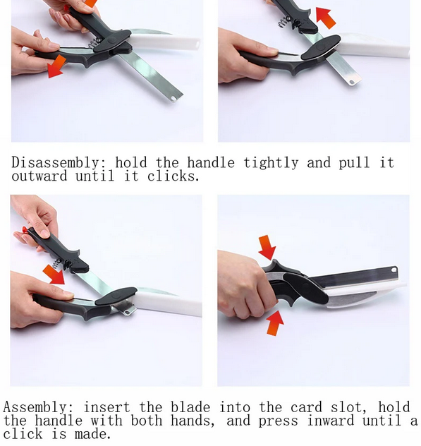 Stainless Steel Barbecue Steak Cutting Shear Household Vegetable Scissors 2 In 1 Multi Kitchen Tool Fruit Knife