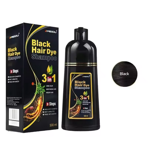 500ml Hair Dye Shampoo 3in1 Darkening Hairs Instant Gray To Black Polygonum Multiflorum Natural Coloing Cover for Women