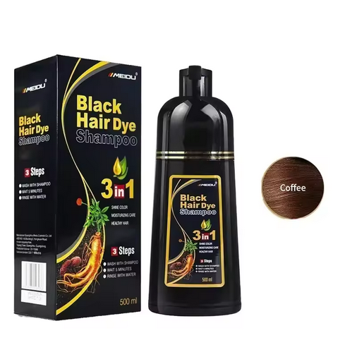 500ml Hair Dye Shampoo 3in1 Darkening Hairs Instant Gray To Black Polygonum Multiflorum Natural Coloing Cover for Women