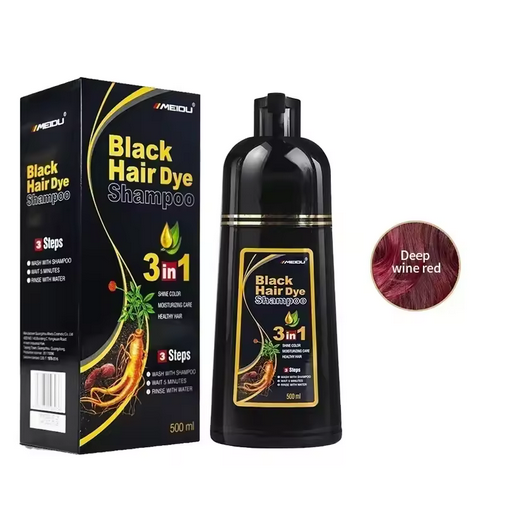 500ml Hair Dye Shampoo 3in1 Darkening Hairs Instant Gray To Black Polygonum Multiflorum Natural Coloing Cover for Women